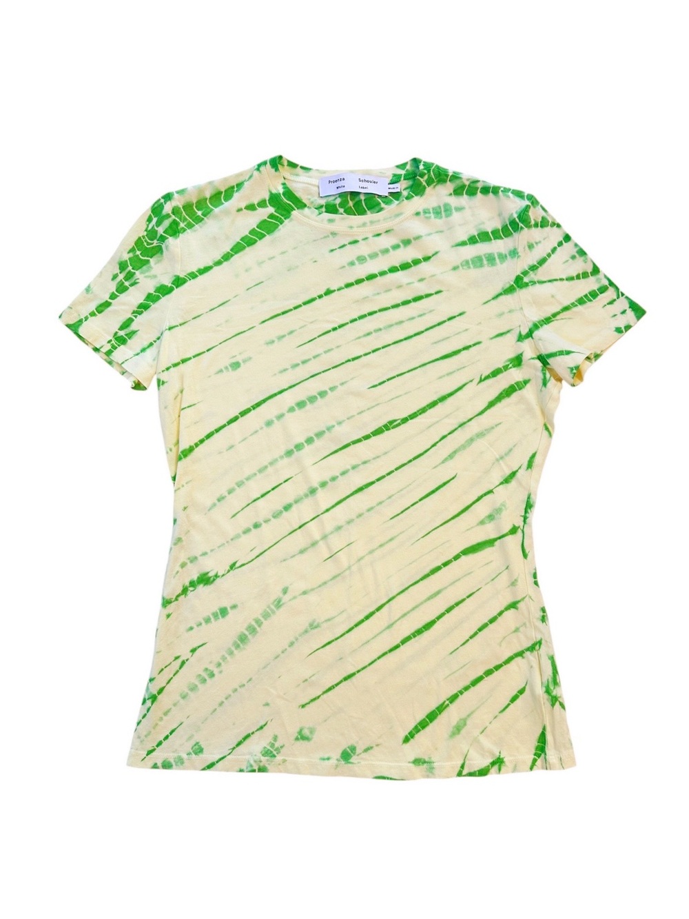 Proenza Schouler Yellow Tie-Dye T-Shirt Size Small